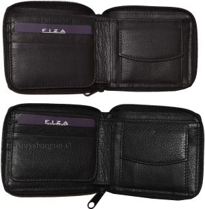 Lot of 4 Zip around FIZA NY leather men's wallet Bi-fold wallet change purse BN - Image 8