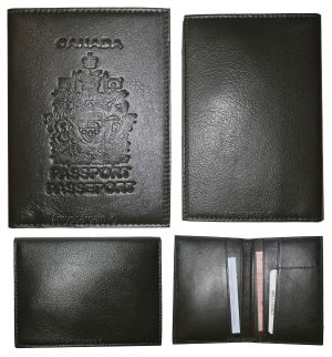 Lot of 4 new Canadian leather passport cover. wallet. new Canada passport case