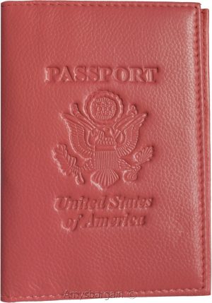 Lot of 4 passport case leather pink passport Cover wallet credit card ID holder - Image 13