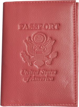 Lot of 4 passport case leather pink passport Cover wallet credit card ID holder - Image 9