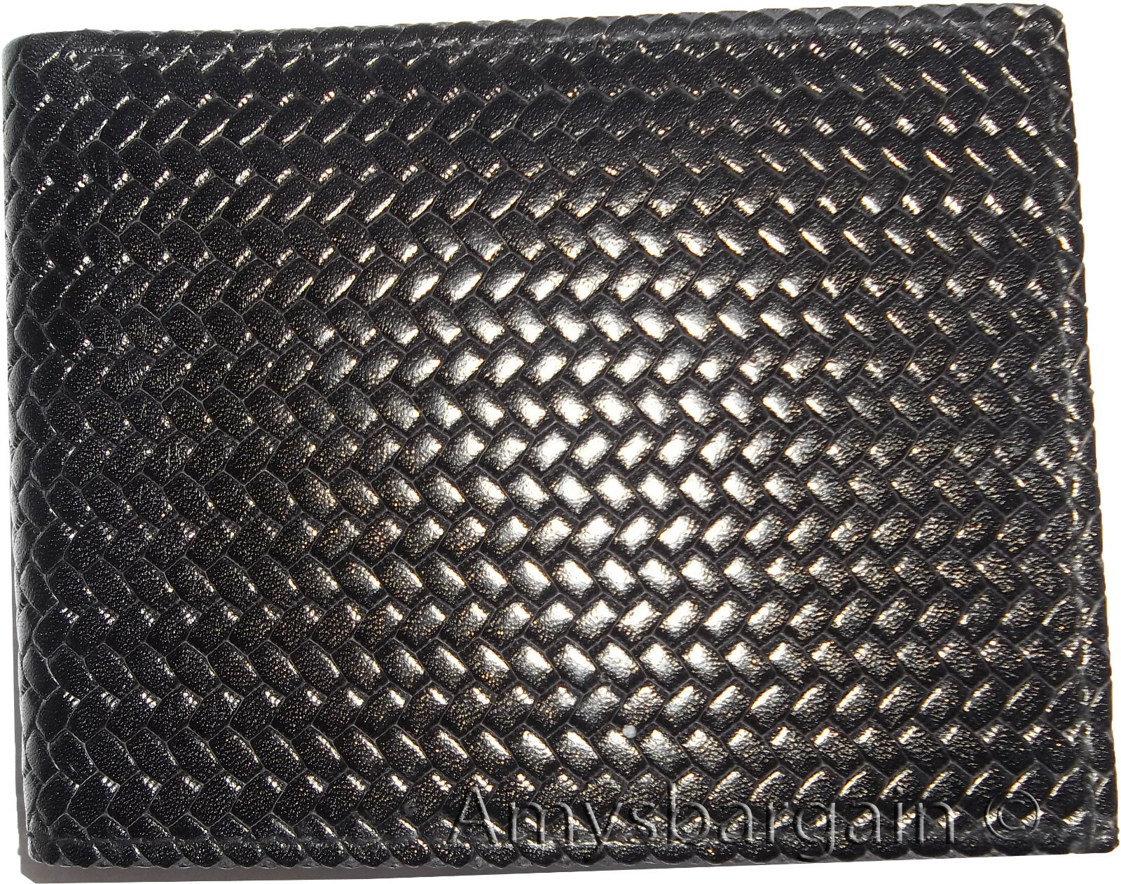 Lot of 5 New Woven Printed Leather man's bi fold wallet 6 cards ID Wallet BNWT - Image 12