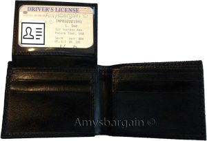Lot of 5 New Woven Printed Leather man's bi fold wallet 6 cards ID Wallet BNWT - Image 6