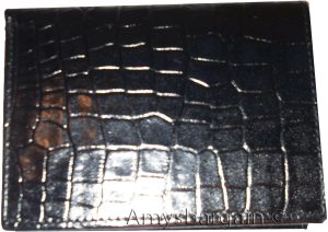 Lot of 6 Italian Style Crocodile Printed Leather Man's Black Trifold wallet BNWT - Image 7