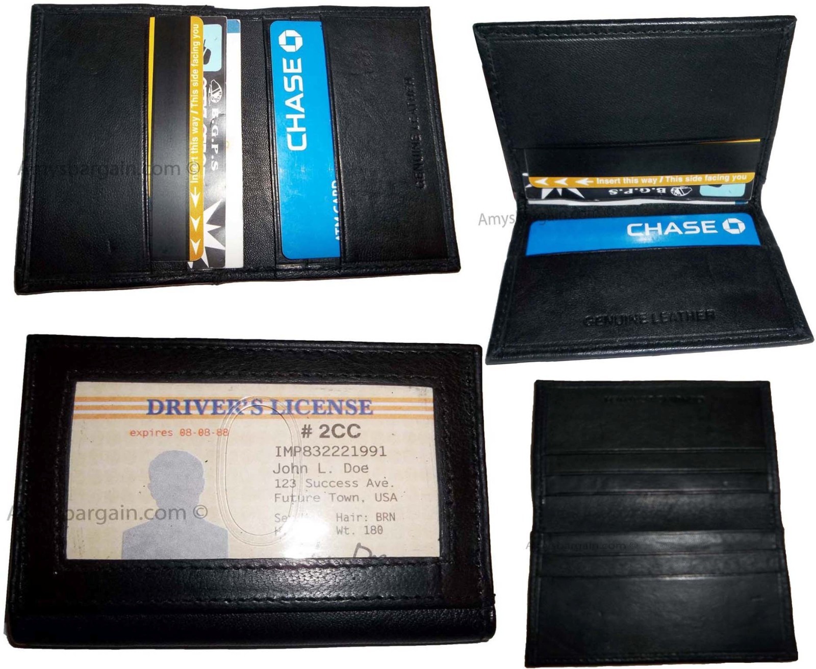 Lot of 6 Leather business card credit card case ID card case new card holder - Image 11