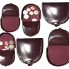 Lot of 6 New Burgundy Leather change purse, Coin case, Coin holder, change case