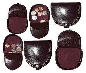 Lot of 6 New Burgundy Leather change purse, Coin case, Coin holder, change case - Image 9