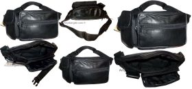 Lot of 6 New Leather waist pouches. waist bag, leather bag, Black Fanny pack NWT