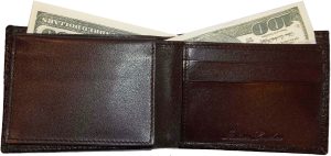 Lot of 6 New Lizard Skin Printed Leather Man's Brown billfold wallet 6 cards ID - Image 9