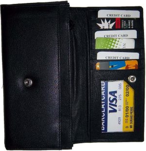 Lot of 6 New Women's checkbook wallet, Black leather Ladies checkbook wallet new - Image 3
