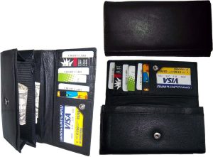 Lot of 6 New Women's checkbook wallet, Black leather Ladies checkbook wallet new - Image 6