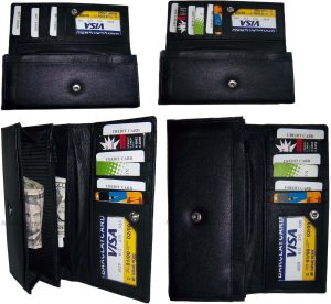 Lot of 6 New Women's checkbook wallet, Black leather Ladies checkbook wallet new - Image 7