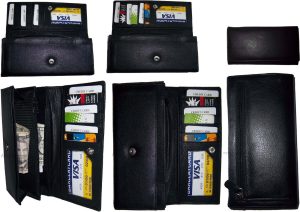 Lot of 6 New Women's checkbook wallet, Black leather Ladies checkbook wallet new - Image 9