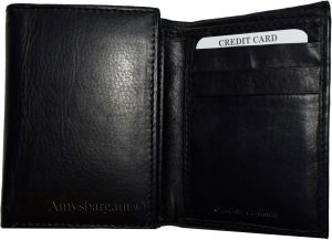 Lot of 6 new men's black leather trifold wallet 6 credit cards 2 bill slots - Image 11