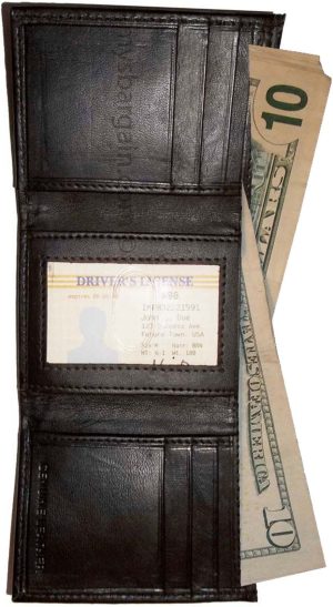 Man’s wallet Trifold Leather transparent window 6 card 2 bill slots New wallet - Image 11