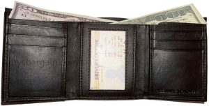 Man’s wallet Trifold Leather transparent window 6 card 2 bill slots New wallet - Image 3