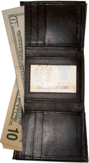 Man’s wallet Trifold Leather transparent window 6 card 2 bill slots New wallet - Image 4