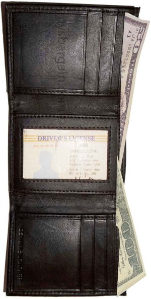 Man’s wallet Trifold Leather transparent window 6 card 2 bill slots New wallet - Image 5