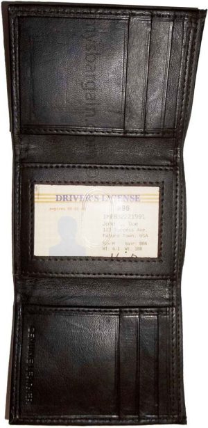 Man’s wallet Trifold Leather transparent window 6 card 2 bill slots New wallet - Image 9