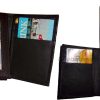 Man’s wallet Trifold Leather wallet ID window 2 bill pocket 9 card spaces new