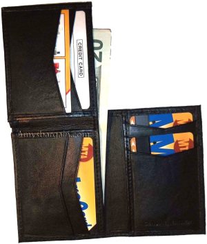 Man’s wallet leather bifold Trifold wallet 7 card spaces ID case new wallet - Image 13