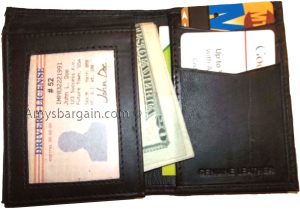 Man’s wallet leather bifold Trifold wallet 7 card spaces ID case new wallet - Image 3