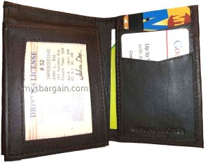 Man’s wallet leather bifold Trifold wallet 7 card spaces ID case new wallet - Image 9