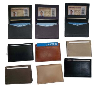 Men and women's leather business card id credit card case 30 plus card holder NW - Image 13
