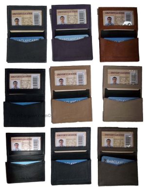 Men and women's leather business card id credit card case 30 plus card holder NW - Image 9
