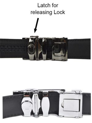 Men's Automatic Click Lock Buckle Waist Strap Dress Comfort Black Belt Casual 50 - Image 19