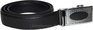 Men's Automatic Click Lock Buckle Waist Strap Dress Comfort Black Belt Casual 50 - Image 7