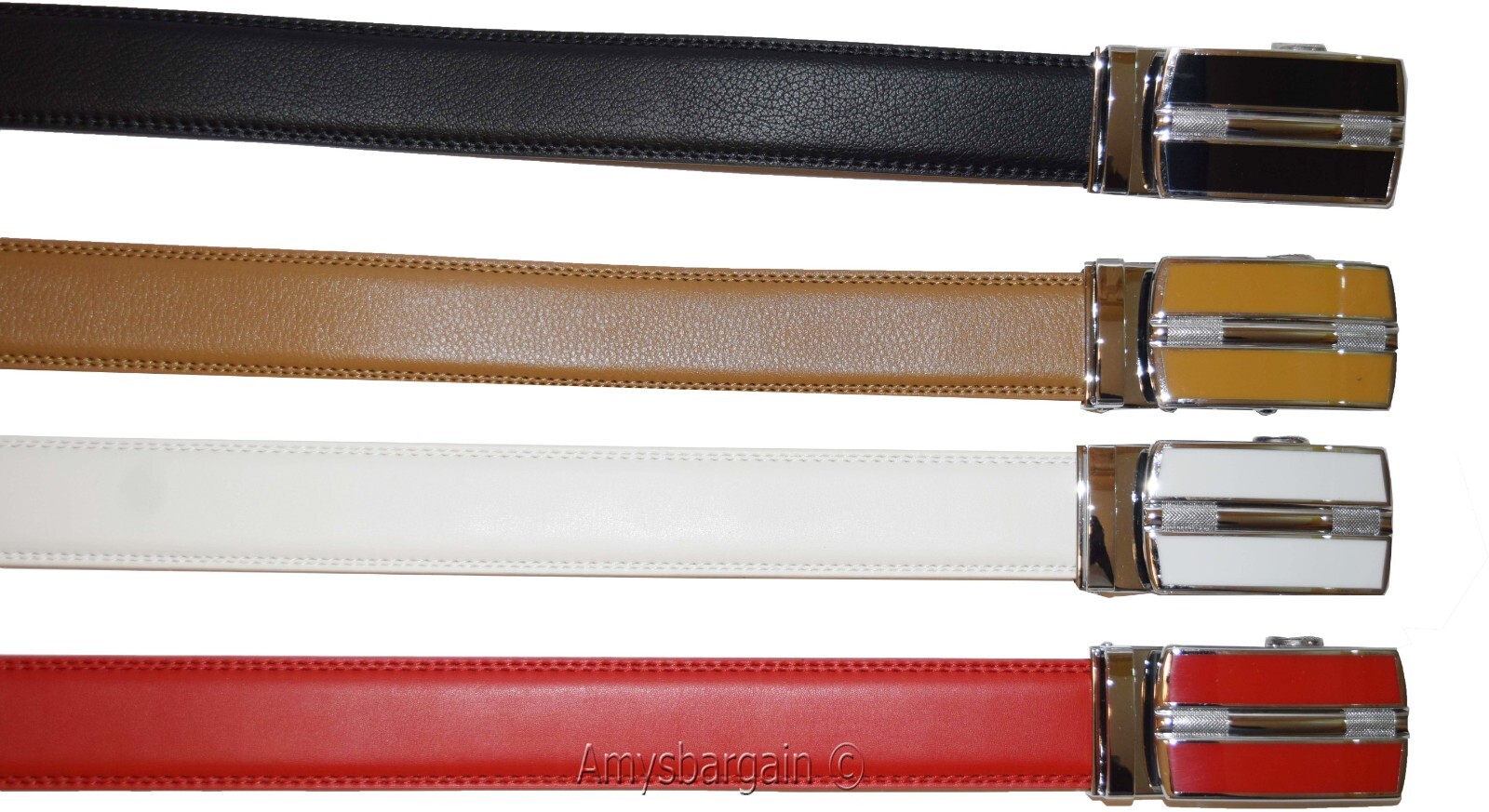 Men's Belt Auto-lock Type, dress belt easy adjust men's belt track bucke up 50" - Image 12