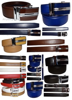 Men's Belt Auto-lock Type, dress belt easy adjust men's belt track bucke up 50"
