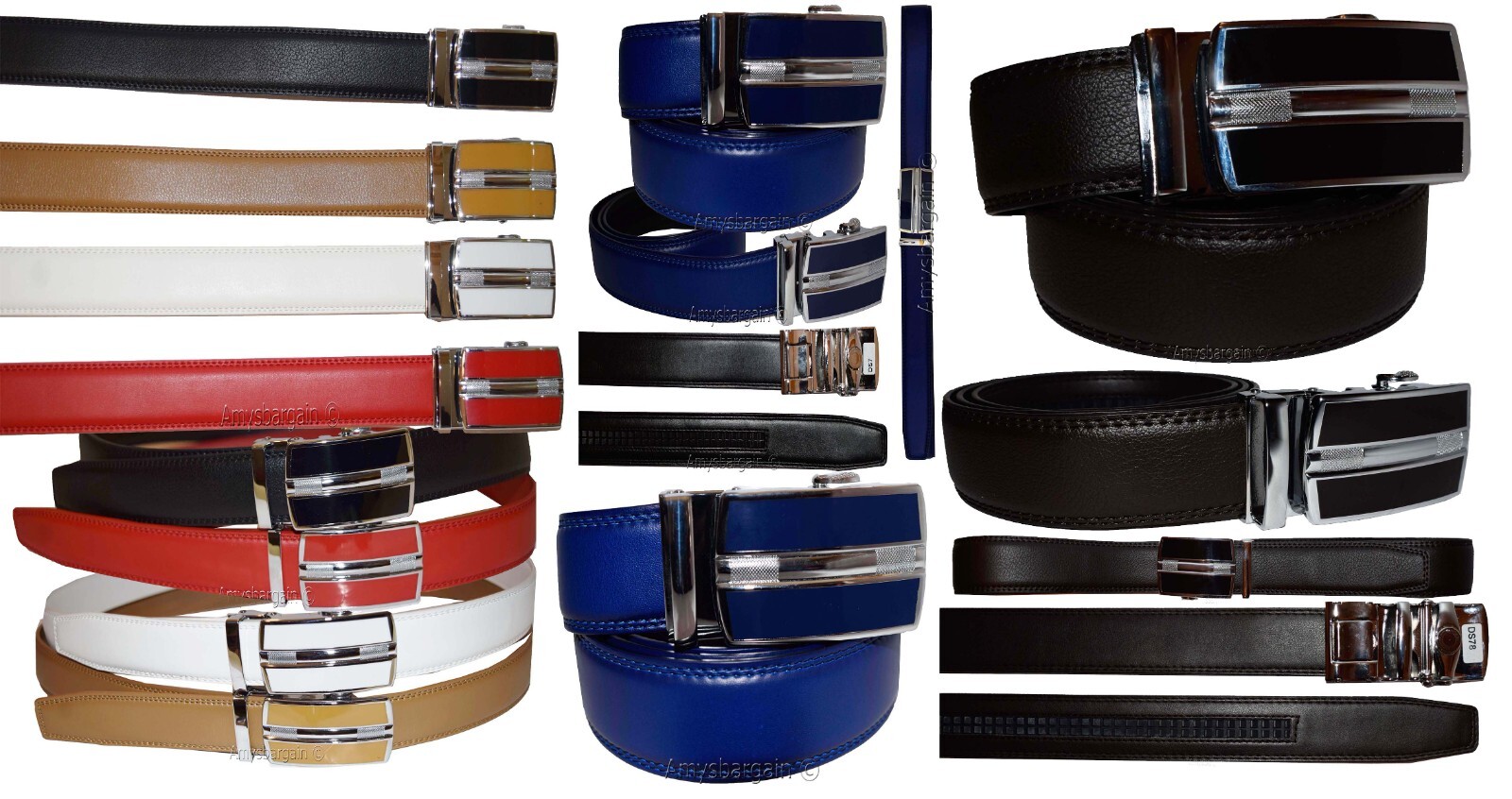 Men's Belt Auto-lock Type, dress belt easy adjust men's belt track bucke up 50" - Image 6