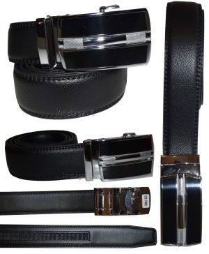 Men's Belt Auto-lock Type, dress belt easy adjust men's belt track bucke up 50" - Image 7