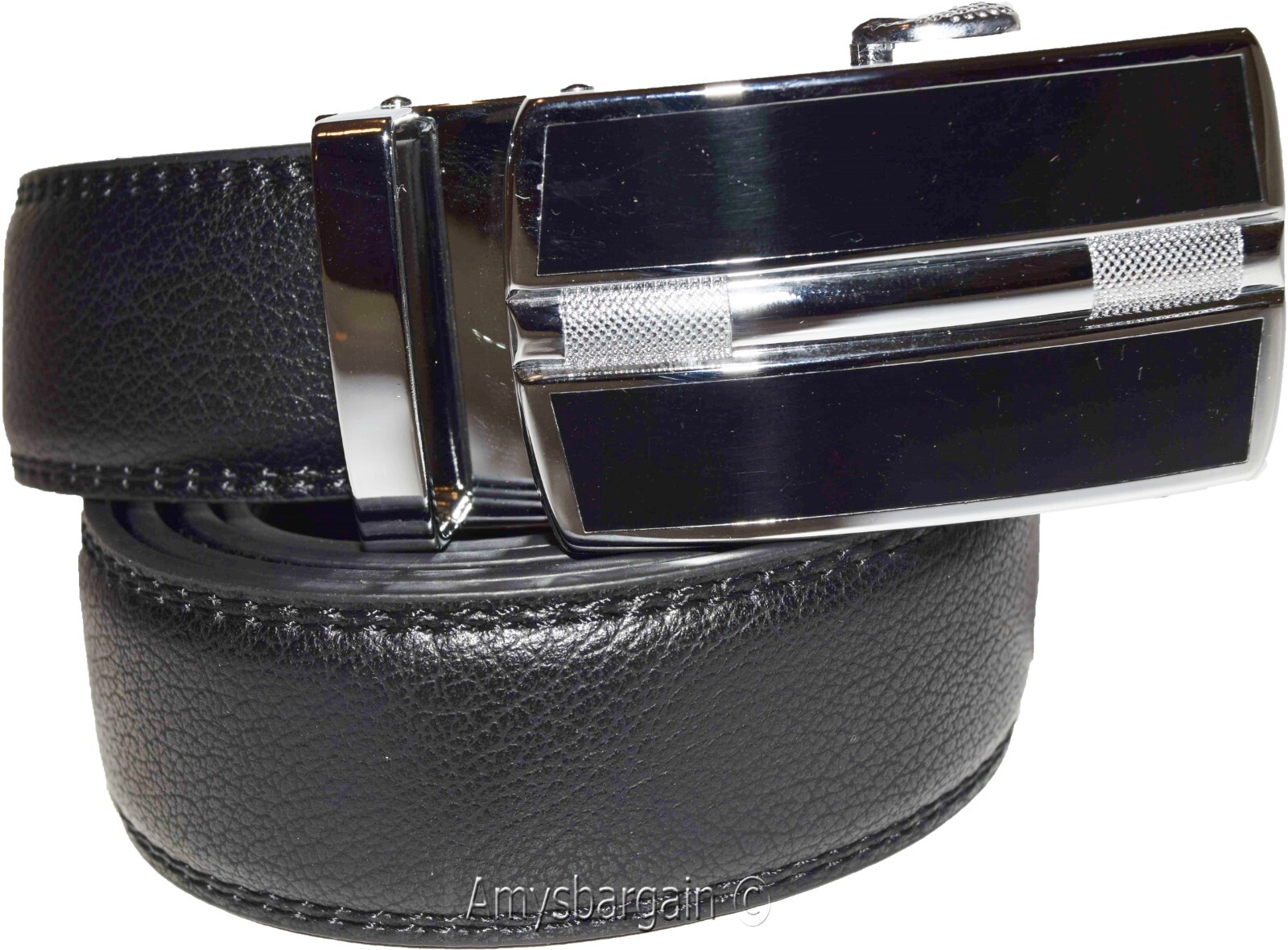 Men's Belt Auto-lock Type, dress belt easy adjust men's belt track bucke up 50" - Image 8