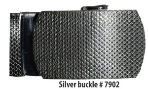 Men's Belt Buckle Auto sliding Self locking ratcheting track line silver buckle - Image 12