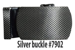 Men's Belt Buckle Auto sliding Self locking ratcheting track line silver buckle - Image 13