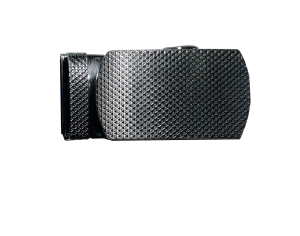 Men's Belt Buckle Auto sliding Self locking ratcheting track line silver buckle - Image 3