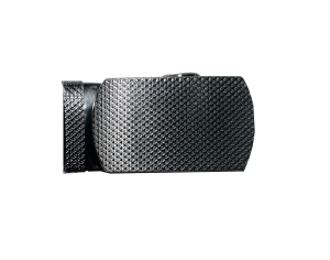 Men's Belt Buckle Auto sliding Self locking ratcheting track line silver buckle - Image 4