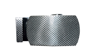 Men's Belt Buckle Auto sliding Self locking ratcheting track line silver buckle - Image 6
