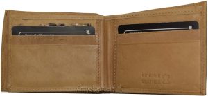 Men's Bifold leather wallet, 2 center pieces 9 card 3 IDs Genuine leather wallet - Image 11