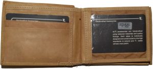 Men's Bifold leather wallet, 2 center pieces 9 card 3 IDs Genuine leather wallet - Image 12