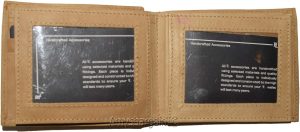 Men's Bifold leather wallet, 2 center pieces 9 card 3 IDs Genuine leather wallet - Image 13