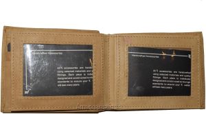 Men's Bifold leather wallet, 2 center pieces 9 card 3 IDs Genuine leather wallet - Image 7