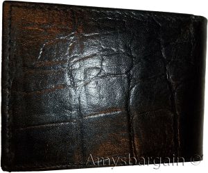 Men's Crocodile skin printed leather man's bi-fold wallet 9 card+ID BR New Style - Image 4