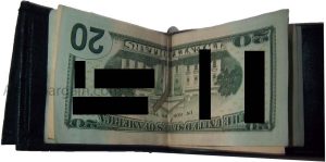 Men's Leather Wallet Money Clip 5 Card Holder ID Window billfold clip new bifold