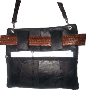 Men's Leather all purpose hand bag waist bag belt bag waist pouch 5 zip pockets - Image 13