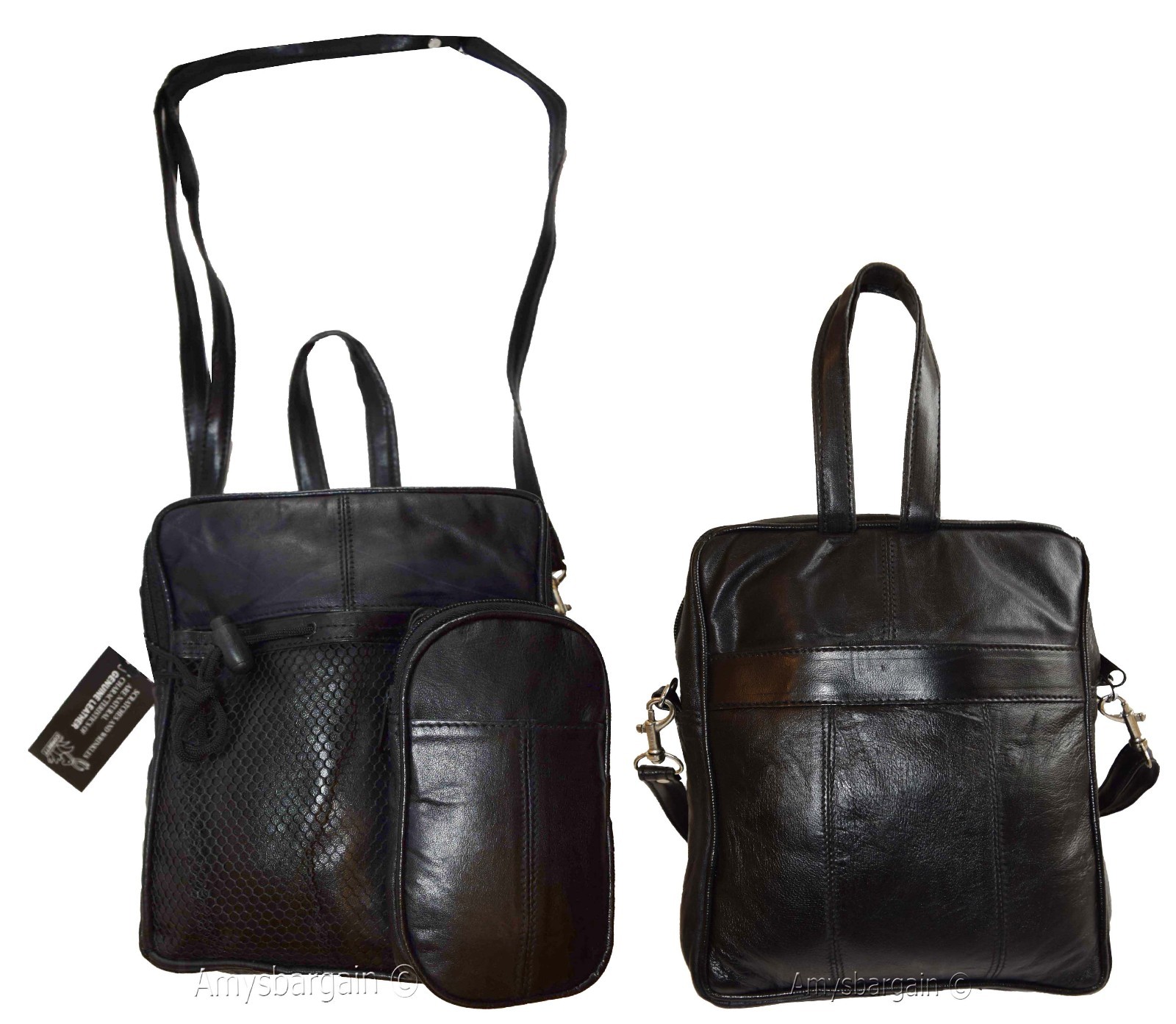 Men’s Leather bag, Shoulder bag, Black handbag Unbranded leather bag Brand New - Image 13