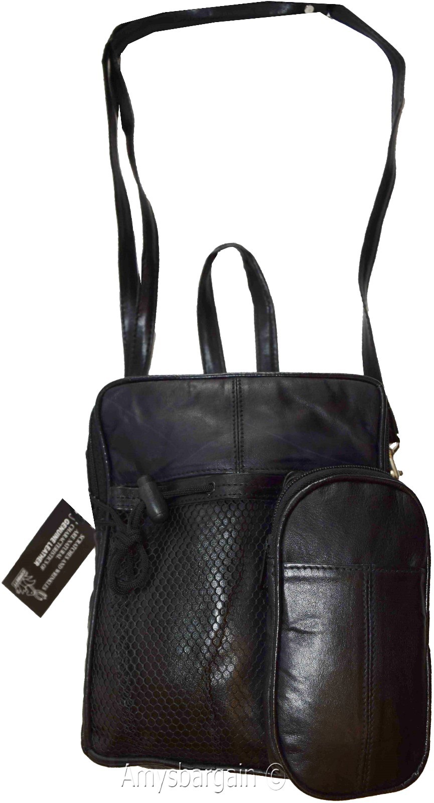 Men’s Leather bag, Shoulder bag, Black handbag Unbranded leather bag Brand New - Image 3