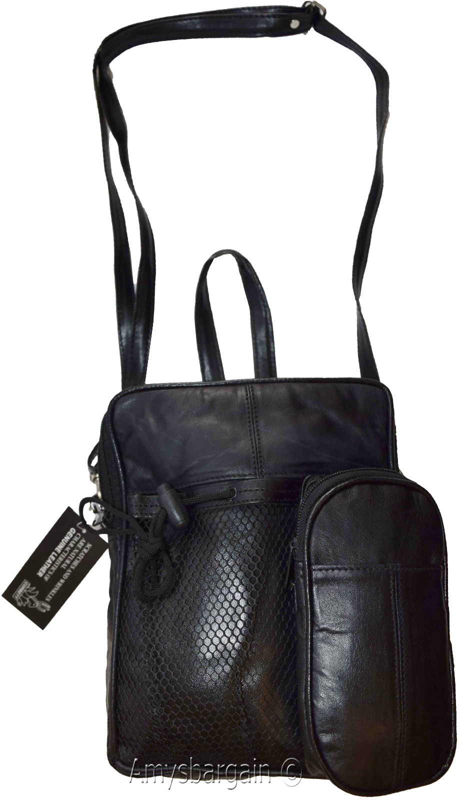 Men’s Leather bag, Shoulder bag, Black handbag Unbranded leather bag Brand New - Image 5